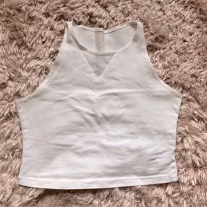 SOLD American Apparel Racerback Crop Top in White